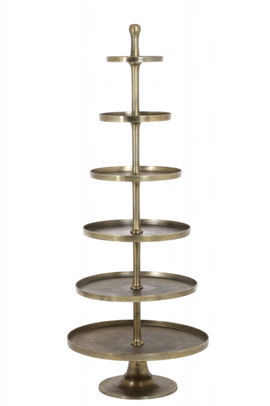 Light & Living Etagere Hokksund 6 Laags Antiek Brons Ø80x200cm