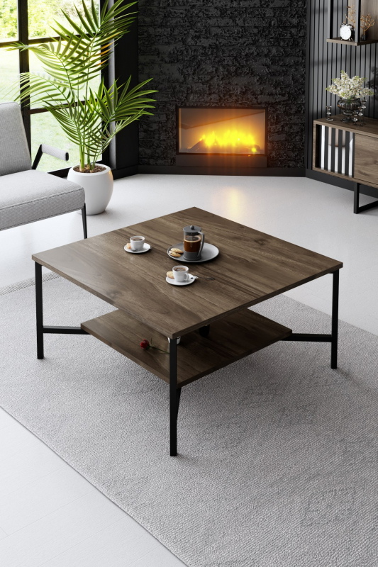 Salontafel Black Line Walnoot