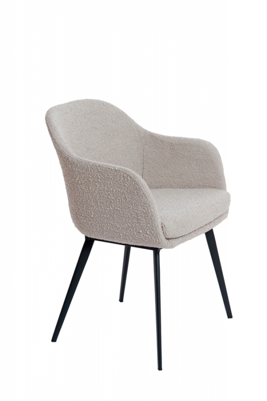 Light & Living Eetkamerstoel Leone Bouclé Taupe