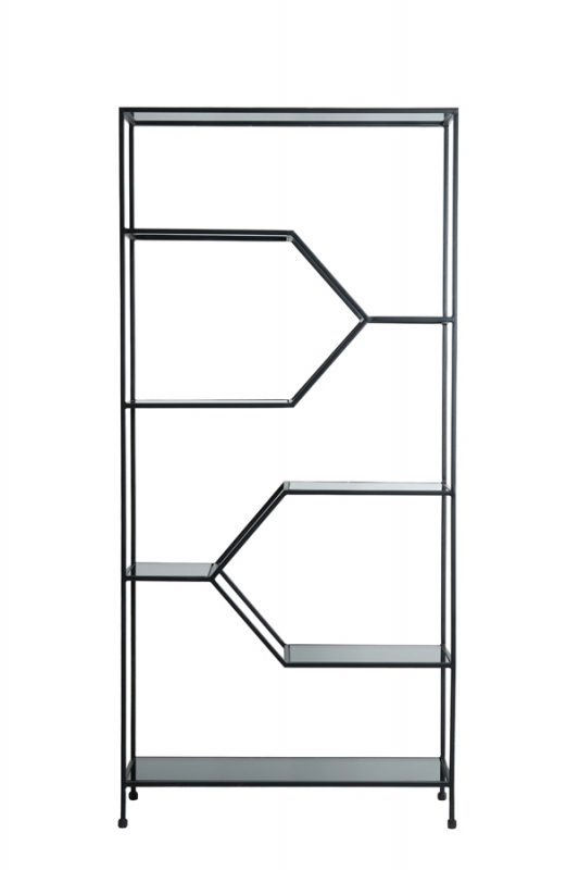 Light & Living Wandkast Aino Open Mat Zwart 100x214cm