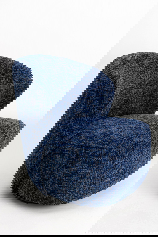 Kare Design Draaifauteuil Ellie Donkerblauw