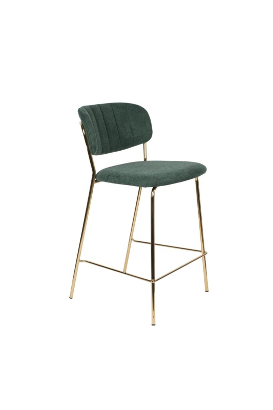 Barkruk Jolien Goud/Donker Groen - Giga Meubel