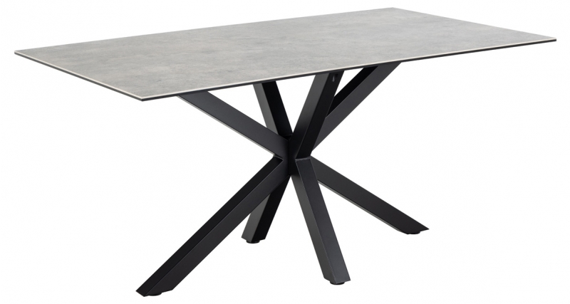 Eettafel Axel Rechthoek Keramiek Grijs 160cm - Giga Living