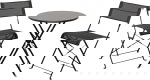 Kare Design Vouwtafel Balcony Zwart Ø 60cm