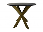 HSM Collection Eettafel Marmer Zwart/Goud Ø90cm