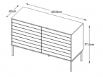 Dressoir Modica Smoked Eiken 120cm - Giga Living