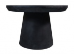 HSM Collection Bijzettafel Drum Mango Zwart Ø60cm