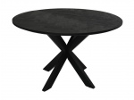 HSM Collection Eettafel Mozaiek Mango Zwart Ø120cm