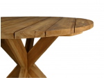 HSM Collection Tuintafel Kruispoot Teak Naturel Ø125cm