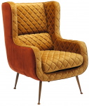 Kare Design Fauteuil Nonna Geel/Oranje