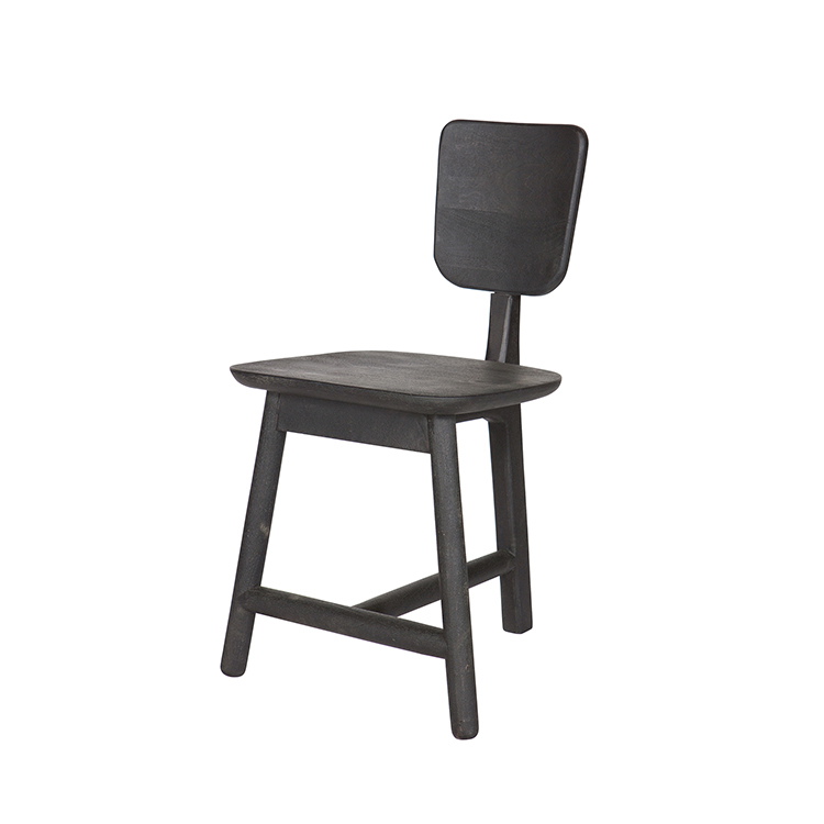 BePureHome Stoel Roost Hout Zwart