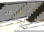 Kare Design Dressoir Electro Zwart/Wit 160cm
