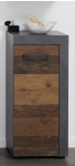 Badkamerkast Cancun Indy Oud-houtlook/Donkergrijs 36x81cm