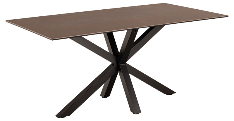 Eettafel Axel Rechthoek Keramiek Bruin 160cm - Giga Living