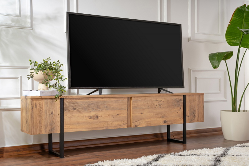 Tv-meubel Serenity Naturel/Zwart 180cm