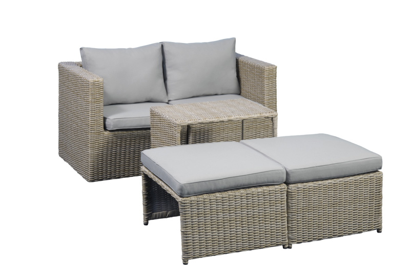 Loungeset Modular Bruin/Beige Set van 5 - Giga Living