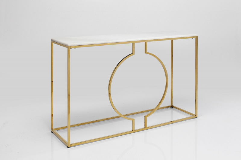 Kare Design Sidetable Miami Loft Wit/Goud 120cm