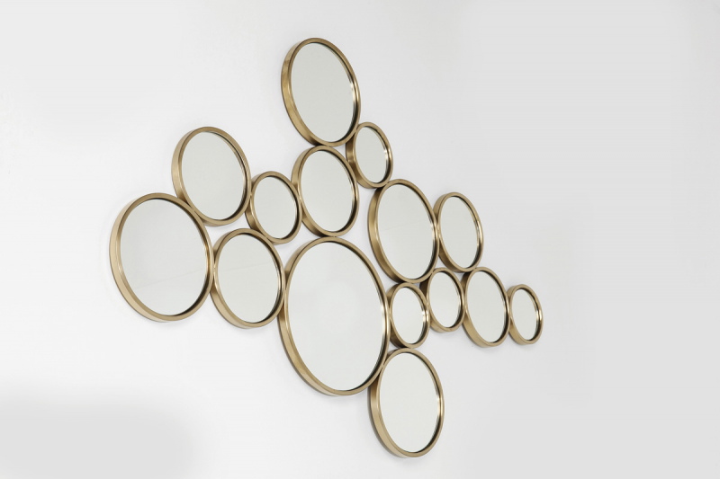 Kare Design Wandspiegel Bubbles Brass 138cm