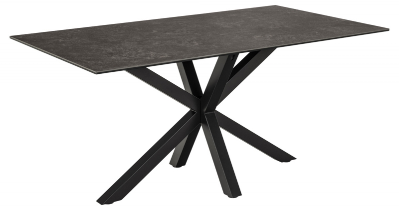 Eettafel Axel Rechthoek Keramiek Zwart 160cm - Giga Living