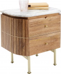 Kare Design Nachtkastje Grace Wit Marmer/Bruin