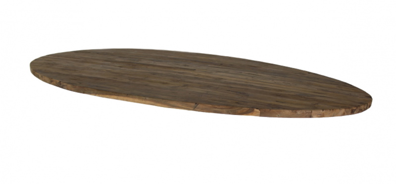 HSM Collection Tafelblad Teak Ovaal Bruin 180cm