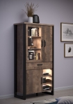 Vitrinekast Emile Donkerbruin 106x195cm