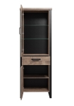 Vitrinekast Emile Donkerbruin 70x195cm
