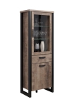 Vitrinekast Emile Donkerbruin 70x195cm
