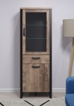 Vitrinekast Emile Donkerbruin 70x195cm