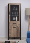 Vitrinekast Emile Donkerbruin 70x195cm