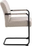 Eetkamerstoel Boris Met Armleuning Beige - Giga Living