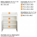 Baby Commode Pia Melamine Wit/Lichtgrijs