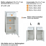 Badkamerkast Monte Hoogglans Wit 37x87cm