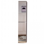 Kledingkast Mirror 2-Deurs Wit 37x191cm