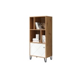 Boekenkast Touch Wit/Naturel 63x136cm