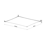 Plafondlamp Luna Wit 130x105cm - Giga Meubel