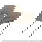 Eetkamerstoel Mos Taupe 4 Metalen Poten - Giga Meubel