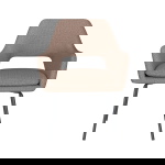 Eetkamerstoel Mos Taupe 4 Metalen Poten - Giga Meubel