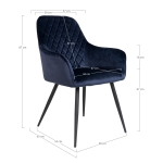 House Nordic Eetkamerstoel Harbo Blauw