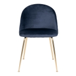 House Nordic Eetkamerstoel Geneve Velvet Blauw