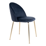 House Nordic Eetkamerstoel Geneve Velvet Blauw