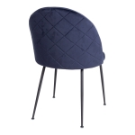 House Nordic Eetkamerstoel Geneve Velvet Blauw/Zwart