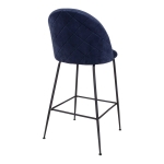 House Nordic Barstoel Lausanne Velvet Blauw/Zwart