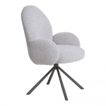 House Nordic Eetkamerstoel Lana Swivel Bouclé Zand