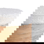 Urban Nature Culture Poef Rattan And Sherpa Naturel