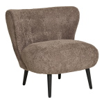 House Nordic Fauteuil Covelo Bouclé Bruin/Zwart