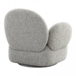 House Nordic Fauteuil Messina Draaibaar bouclé Lichtgrijs