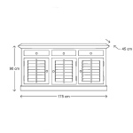 Rivièra Maison Dressoir New Orleans Wit 175cm