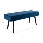 House Nordic Bankje Skiby Velvet Donkerblauw