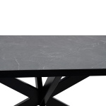 Stalux Eettafel Noud Ovaal Marmerlook Zwart 180cm